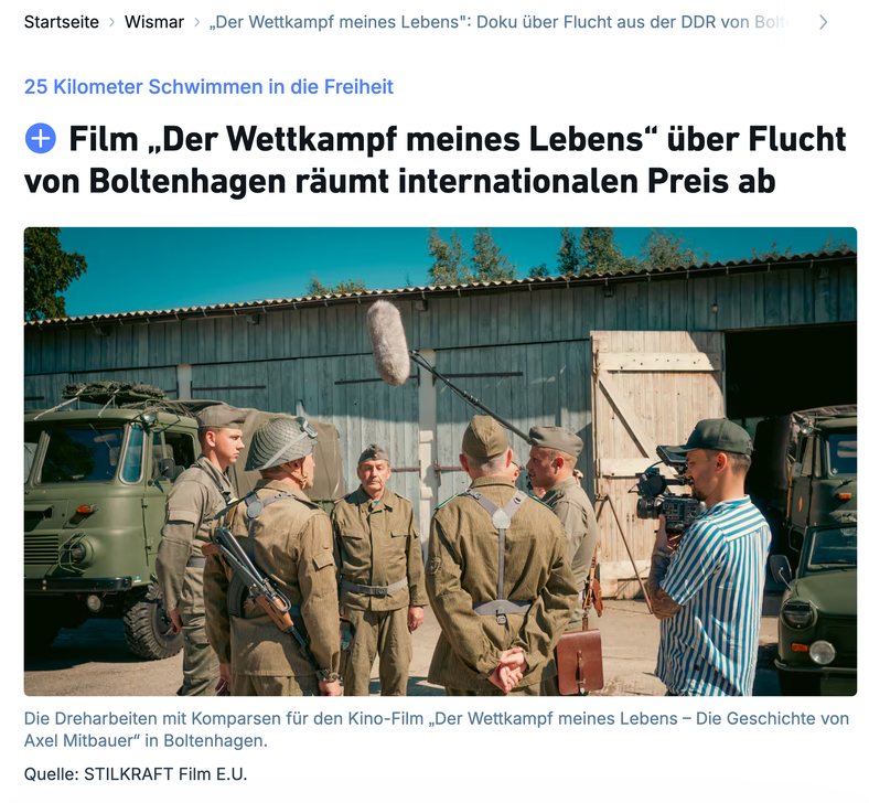 Presseausschnitt: Ostsee-Zeitung über den Film