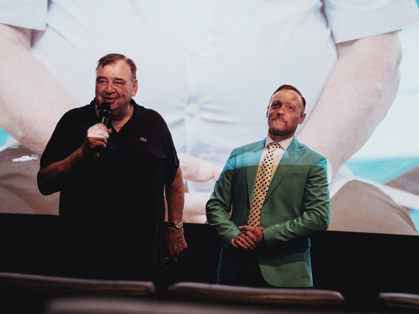 Axel Mitbauer und Antonio La Regina auf der Bühne
